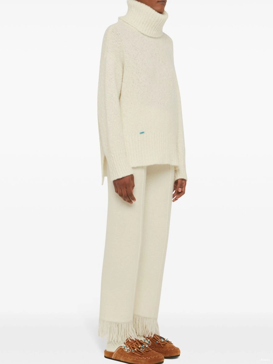 Cheap logo-plaque cashmere-silk Women blend jumper Alanui 0822